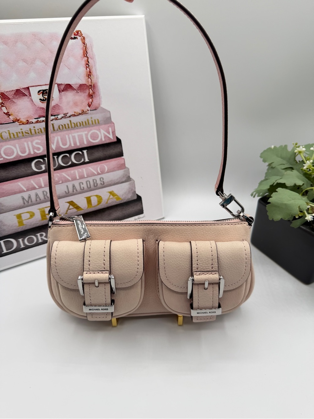 Michael Kors NWT Zoe Small Pochette - Smokey Rose & Soft Pink